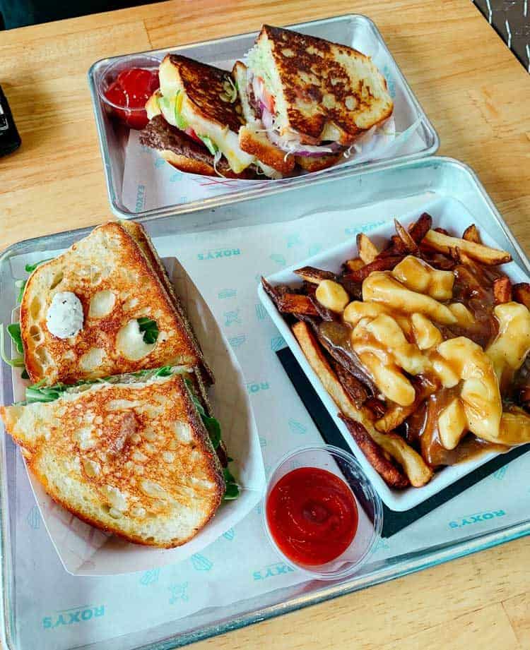 grilled cheese and poutine