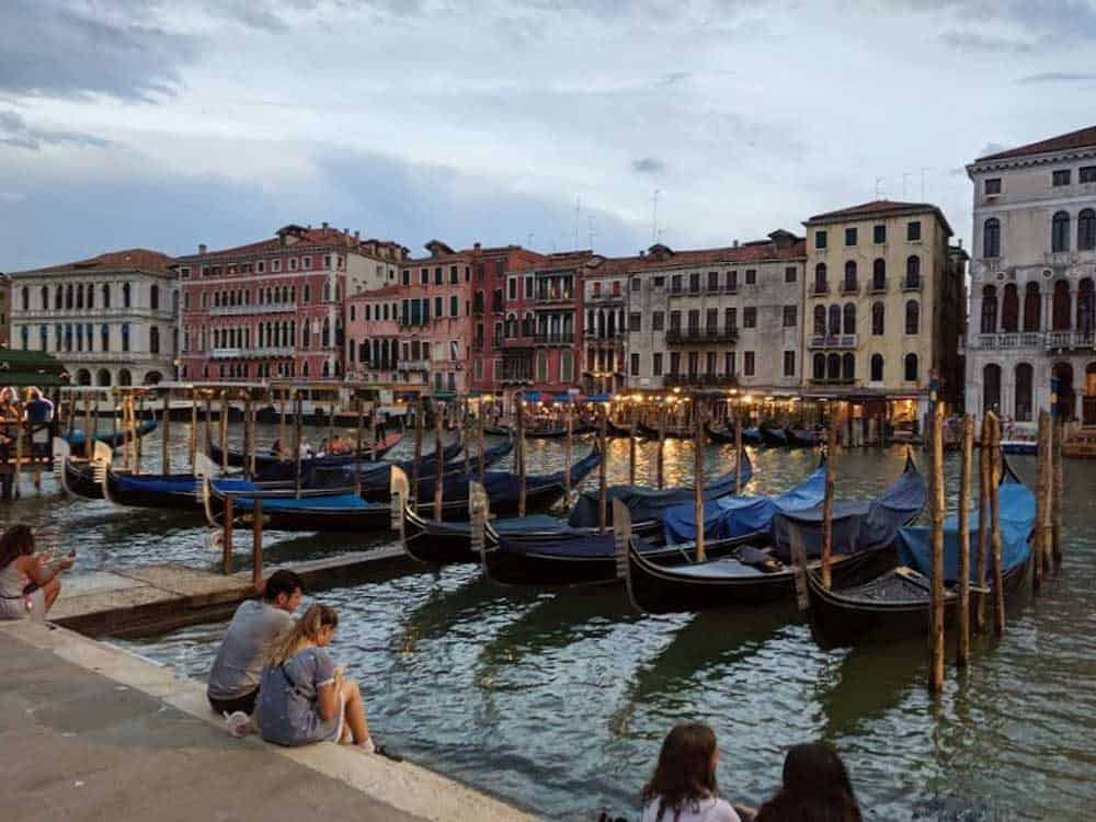 gondolas on the water