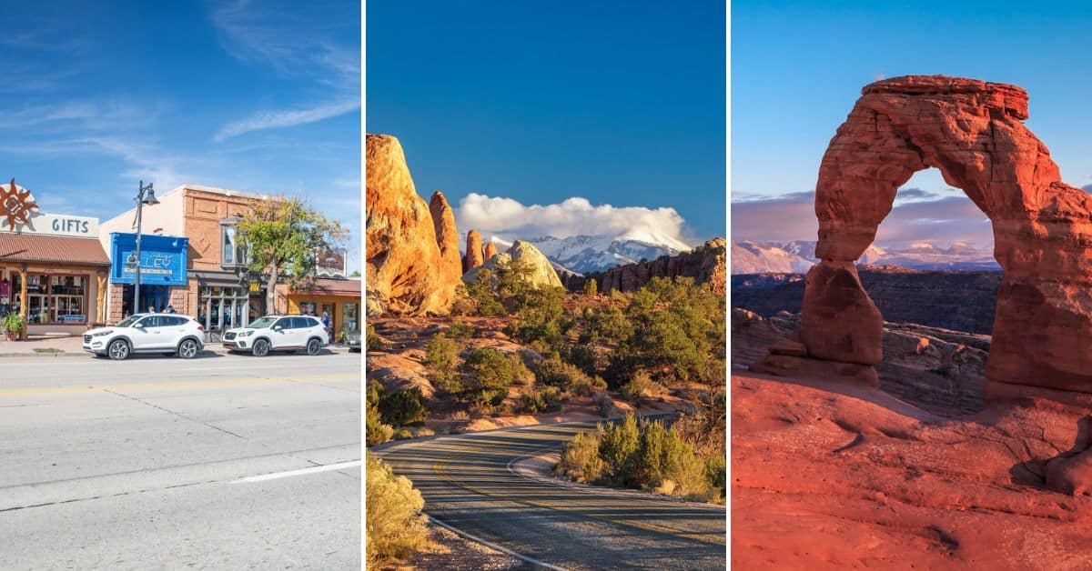 Photos of Arches National Park in fall.