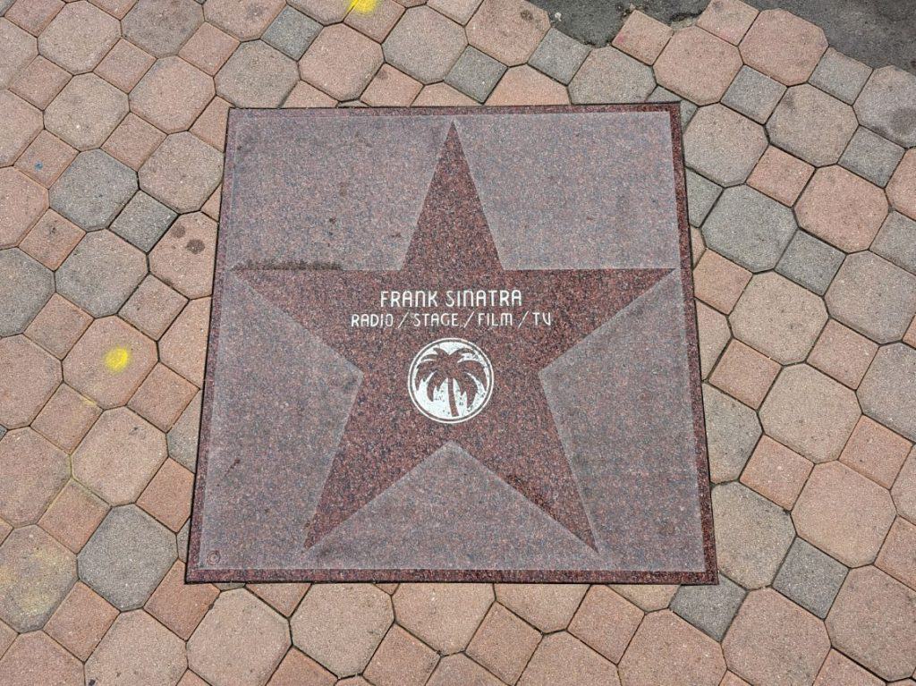 Frank Sinatra's star on the Palm Springs Walk of Stars.