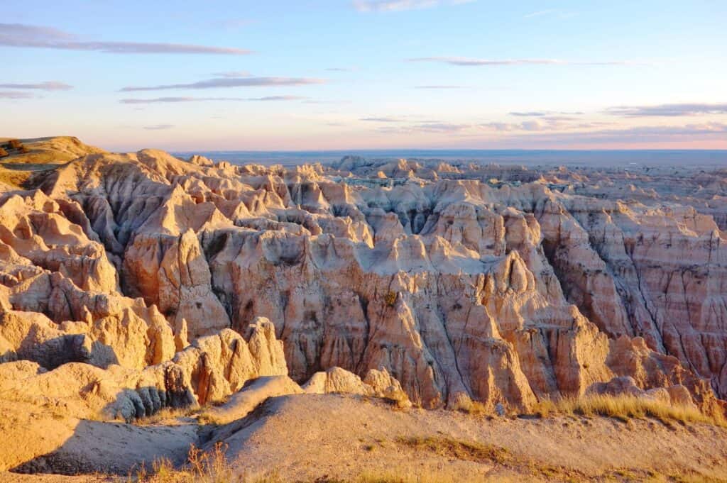 Rocks in Badlands National Park.