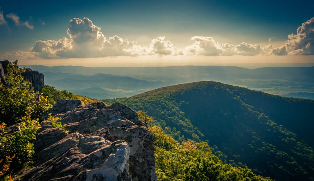 Blue Ridge Mountains in Shenandoah National Park.