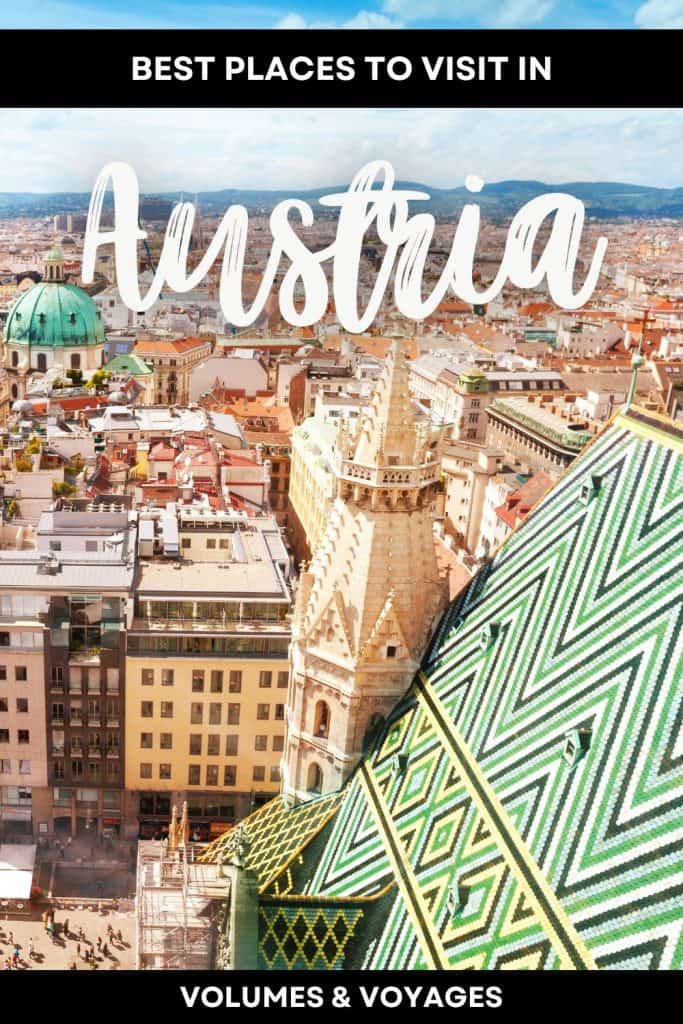 pinterest social image that says "best places to visit in Austria."