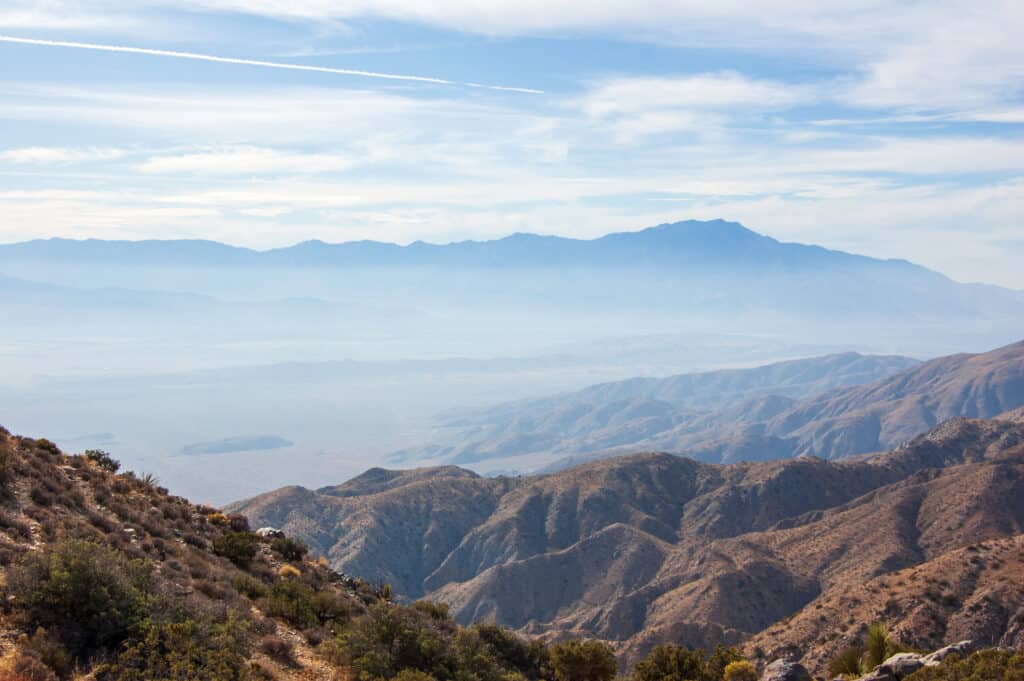 A view looking out over the mountains. 